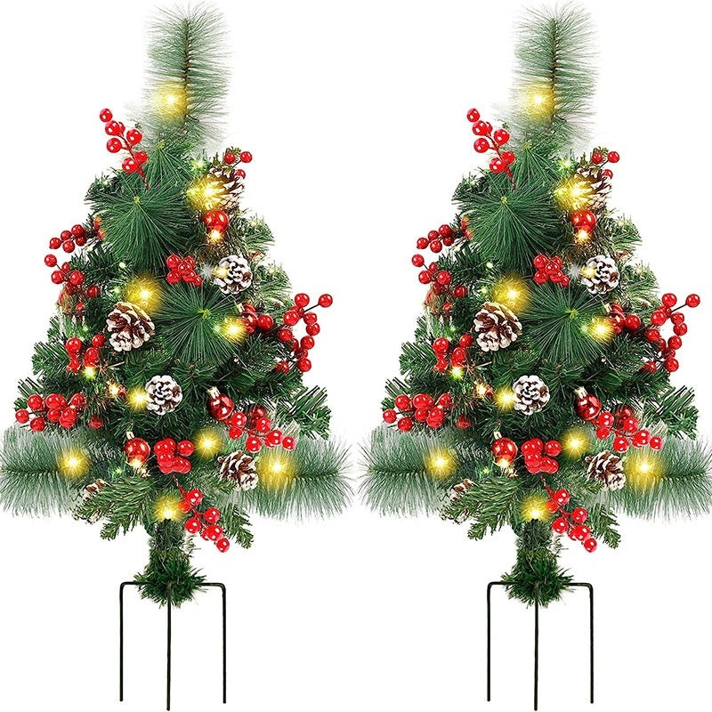 Christmas Solar Christmas Tree Floor Outlet Lawn Lamp