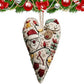 Heart-shaped Embroidery Christmas Decorative Pendant
