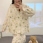 Pajama Sets Women Print Student Breathable Casual