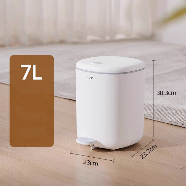 Kitchen Trash Can Household Simple Foot With Lid