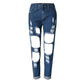 Ripped Jeans High Waist Women Ripped Hole Knee Skinny Pants