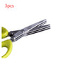 Multifunctional Multi-layer Green Onion Scissors Stainless Steel Onion Cutting Knife Herb Seaweed Spice Scissors Kitchen Scissor Kitchen Gadgets