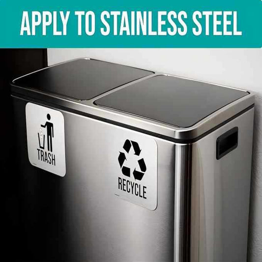 Kitchen Trash Can And Recycling Bin Stickers