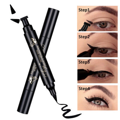 Double-headed Triangle Seal Eyeliner 2-in-1 Waterproof Eyeliner