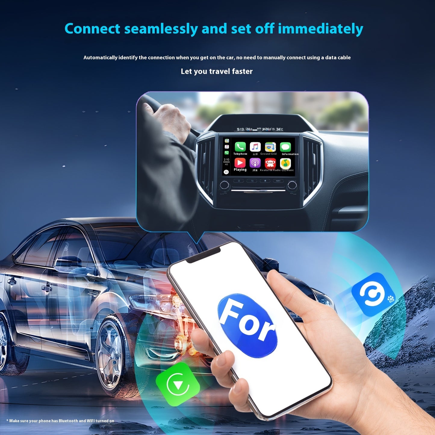 Baidu Carlife Box Wired To Wireless Carplay Car Intelligent Navigation Wireless Interconnection Box