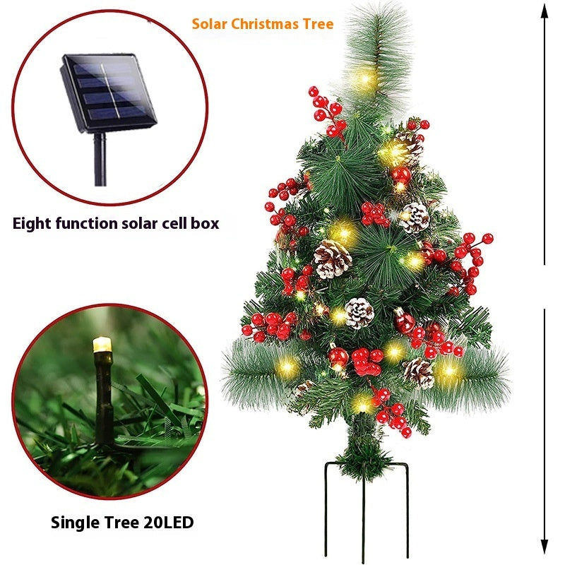 Christmas Solar Christmas Tree Floor Outlet Lawn Lamp