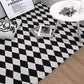 Modern Minimalist Diamond Checkerboard Rug