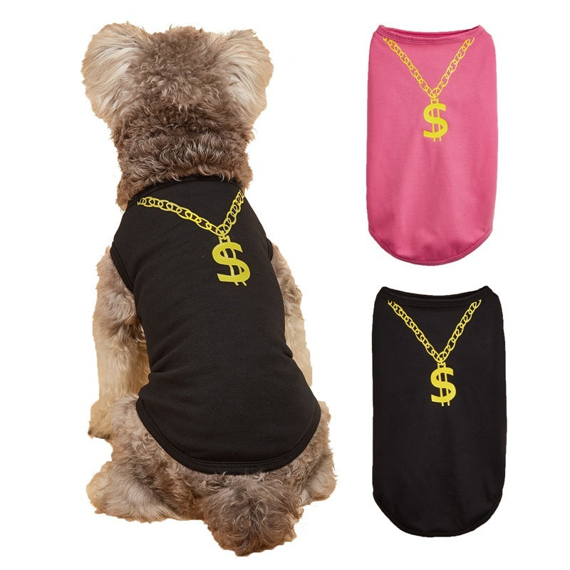 Thin Summer Dog Vest Necklace Dog Pet Clothes
