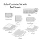 Queen Boho Comforter Set With Bed Sheets