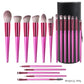 18 Champagne Makeup Brushes Suit High Quality Solid Wood Handle Beauty Tools