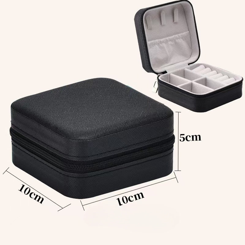 Neveika Portable Travel Mini Jewelry Box Leather Jewellery Ring Organizer Case Storage Gift Box Girls Women