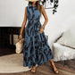 Women Sleeveless Boho Floral Maxi Dress