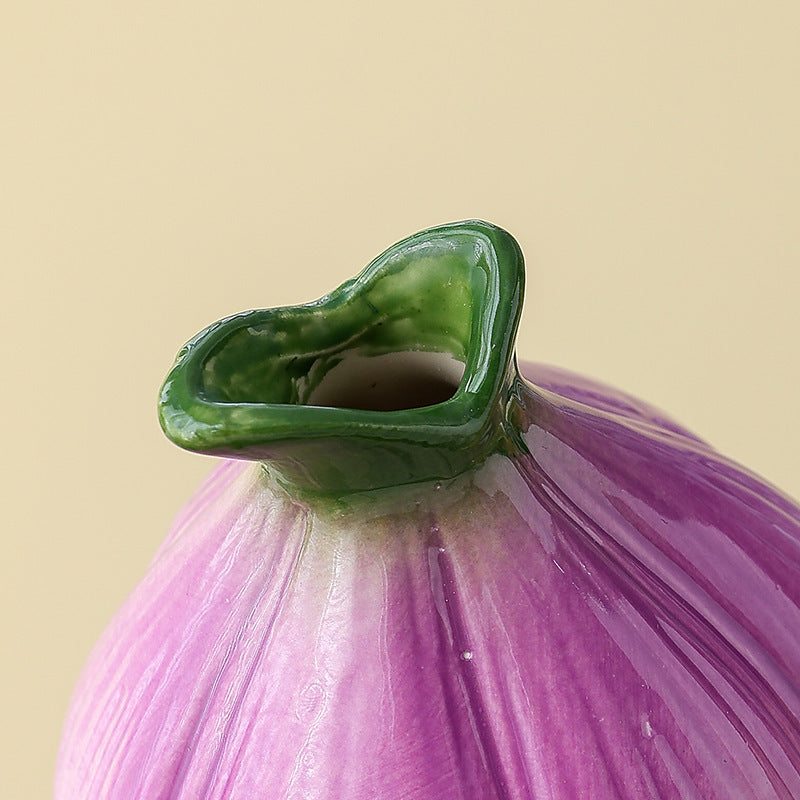 Art Onion Vase Ceramic Small Hydroponic Vase