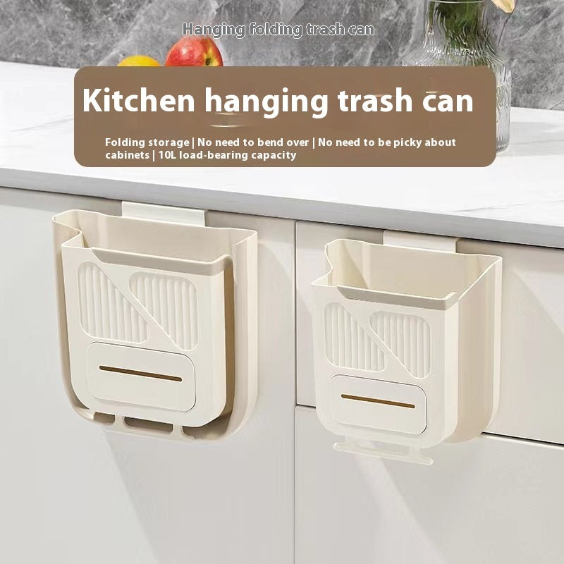 Kitchen Trash Can Wall-mounted Foldable Household