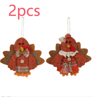 Thanksgiving Fabric Harvest Turkey Pendant