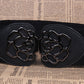 3 Women's Belts Elastic Belts Belts Rose Buckle Belts Tight Belts