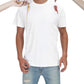 Neat White Basic Crewneck Short Sleeve Cotton Polyester Water Repellent Tops T Shirts Tee For Men