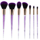 7 Purple Crystal Makeup Brushes Beginner Beauty Tools Brush Set New