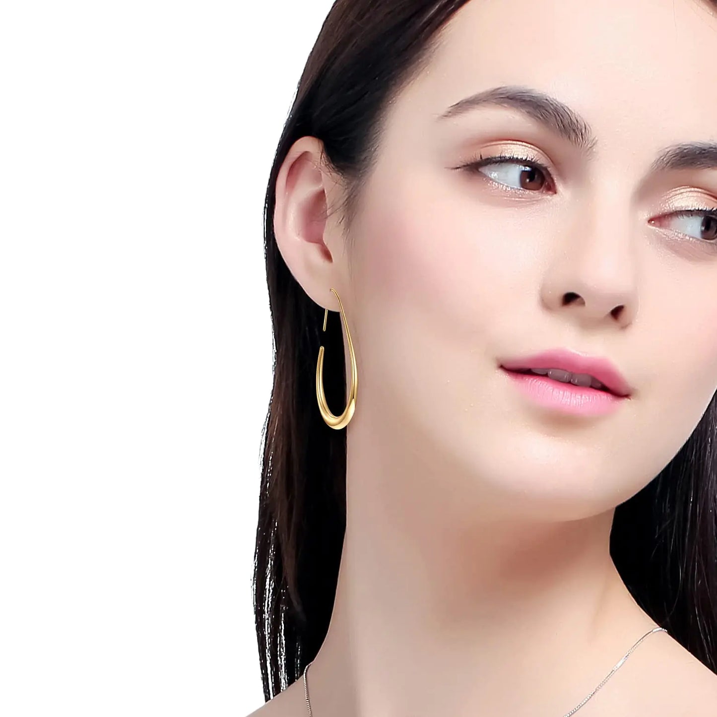Lightweight Teardrop Hoop Earrings for Women