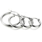ORAZIO 4 Pairs Stainless Steel Hoop Earrings Set