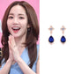 MENGJIQIAO 2019 Korean TV Star Crystal Tassel Drop Earrings