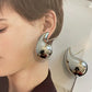 Ins Metal Cold Style Drop-shaped Earrings For Women
