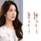 MENGJIQIAO 2019 Korean Cubic Zircon Drop Earrings For Women