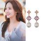 MENGJIQIAO 2019 Korean TV Star Crystal Tassel Drop Earrings