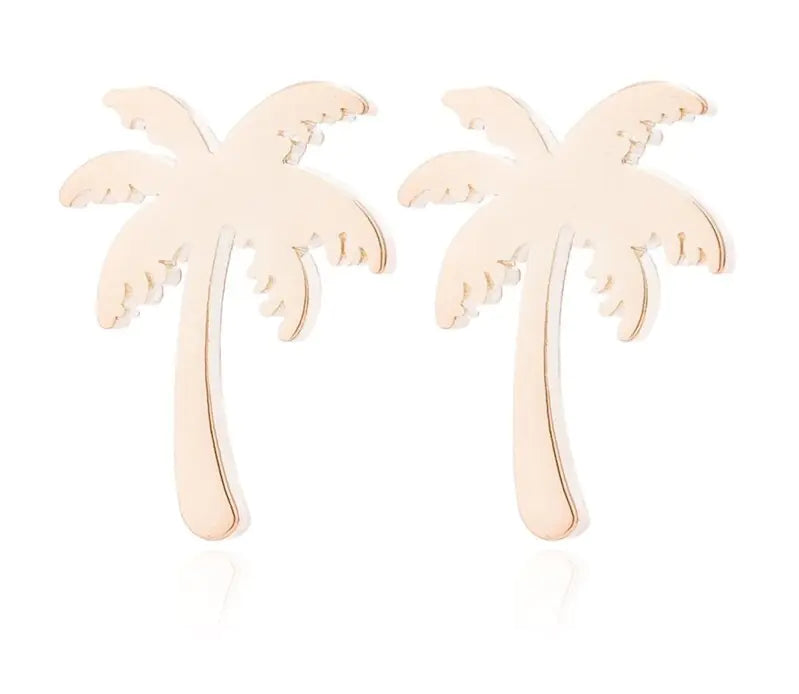 Punk Women Coconut Palm Tree Earrings