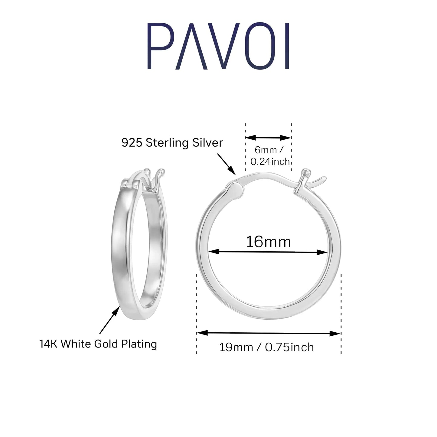 PAVOI 14K Gold Plated 925 Sterling Silver Post